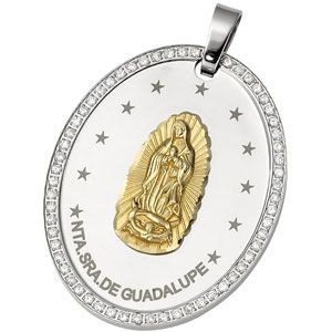 Joyas Alternativas&trade; Stainless Steel & CZ Guadalupe Pendant