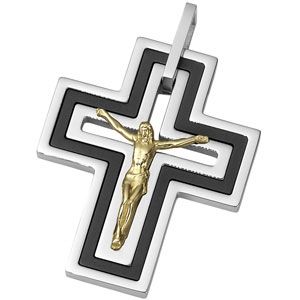 Joyas Alternativas&trade; Stainless Steel Crucifix Pendant