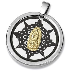Joyas Alternativas&trade; Stainless Steel & 10KT Yellow Gold Casting Guadalupe Pendant