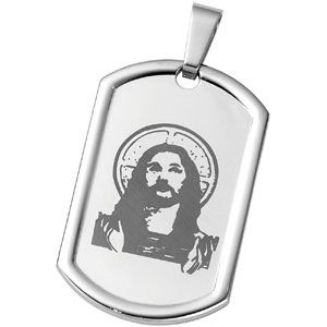 Joyas Alternativas&trade; Reversible Lord's Prayer Dog Tag Pendant 