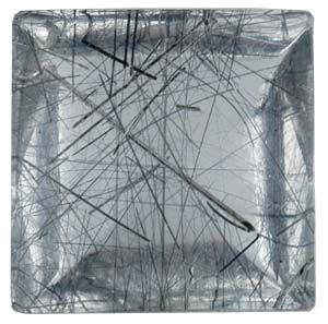 Square Genuine Cabochon Tourmalinated Quartz