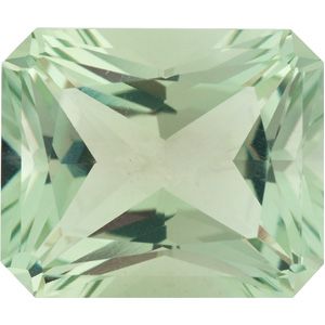 Emerald/Octagon Genuine Green Quartz