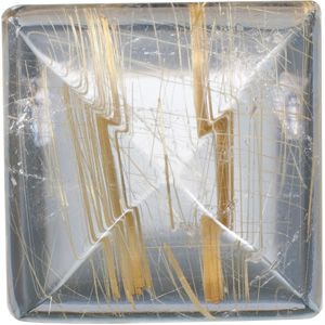 Square Genuine Rutilated Quartz