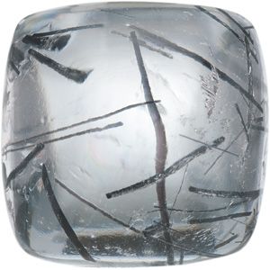 Antique Square Genuine Tourmalinated Quartz