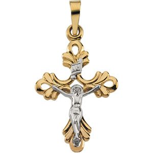 Two Tone Crucifix Pendant