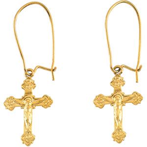 Crucifix Dangle Earring