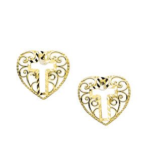 Cross Heart Earring