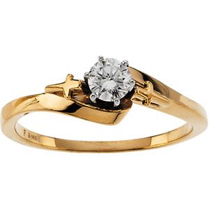 Religious Engagment Ring Mounting or Ladies/Gents Matching Bands