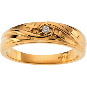 Men's Band and Ladies Engagement Ring