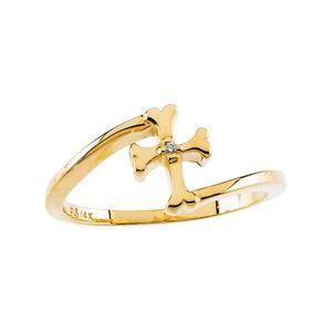 Youth Diamond Cross Ring