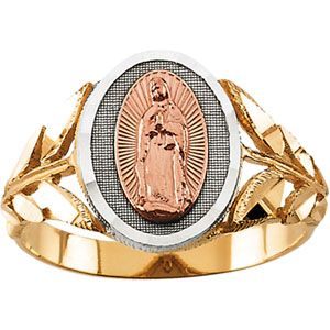 Tri-Color Our Lady of Guadalupe Ring