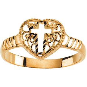 Cross Heart Ring