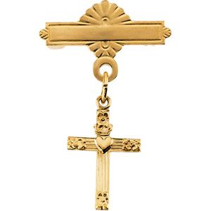 Baptismal Brooch with Cross