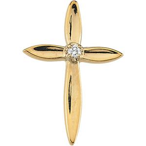 Diamond Cross Lapel Pin