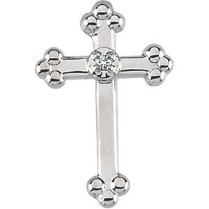Diamond Cross Lapel Pin