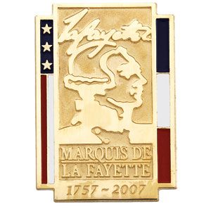 Marquis de La Fayette Commemorative Lapel Pin