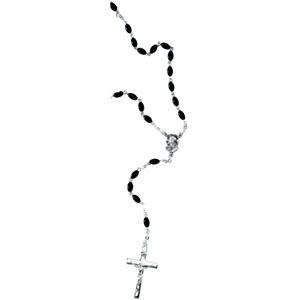Black Resin Rosary 