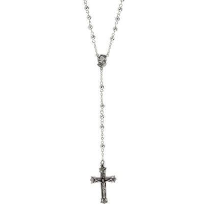 Silver Bead Rosary