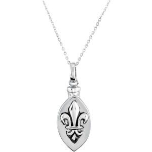 Fleur-de-lis Ash Holder Pendant and Chain