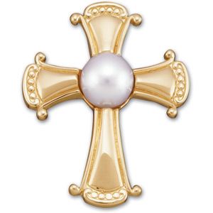 9mm Akoya Cultured Pearl Cross Pendant