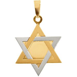 Two Tone Star of David Pendant