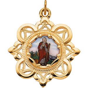 St. Jude Framed Enamel Pendant