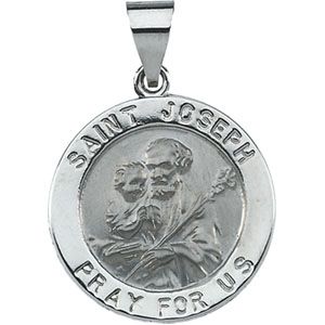 Hollow Round St. Joseph Medal