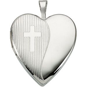 Heart Locket with Cross