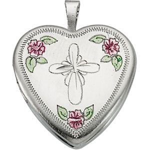 Tri-Color Fancy Cross Locket
