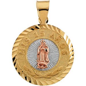 Tri-Color Round Mis 15 Años (My 15th Birthday) Medal