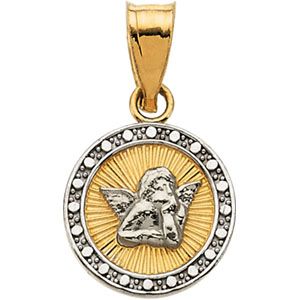 Two Tone Angel Pendant