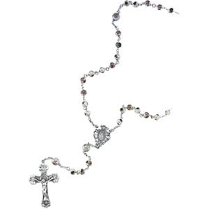 White Cloisonne Rosary
