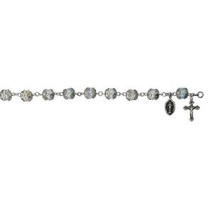 Diamond Cut Crystal Rosary Bracelet