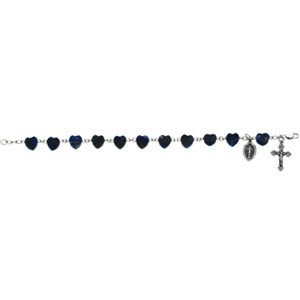 Sodalite Heart Rosary Bracelet