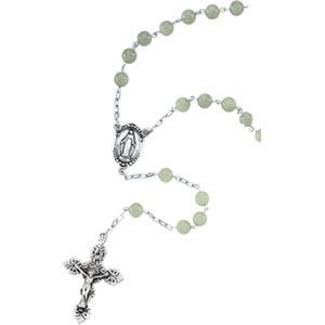 Minty Green Jade Rosary