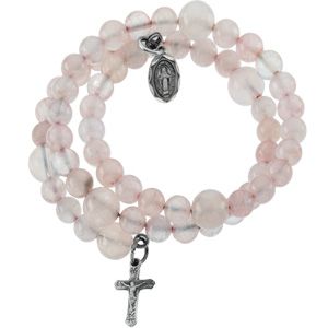 Rose Quartz Wrap Rosary