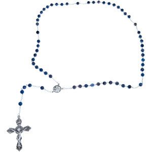 Sodalite Rosary with Pope John Paul II Medal