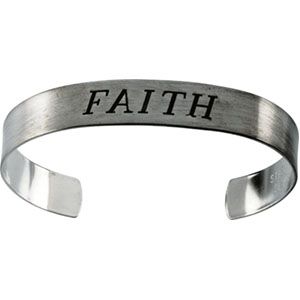 Antiqued Faith Cuff Bracelet