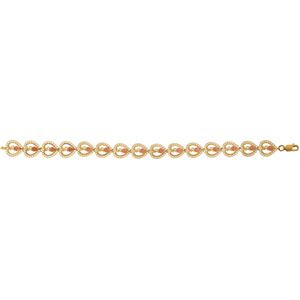 Two Tone 15th Birthday Heart Bracelet
