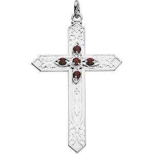 Cross with Imitation Birthstones