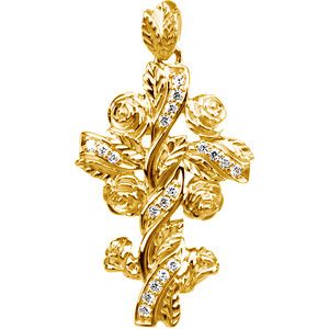 Floral Cross Pendant Mounting