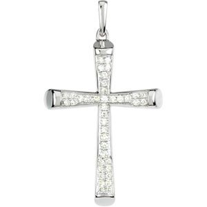 1/4 CT TW Diamond Micro Pave Cross