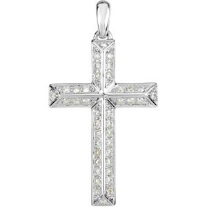 1/3 CT TW Diamond Micro Pave Cross