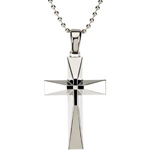 Diamond Cross with 30 inch Bead Chain