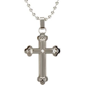 Diamond Cross with 30 inch Bead Chain