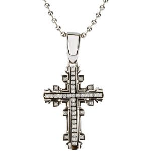 Diamond Cross with 30 inch Bead Chain