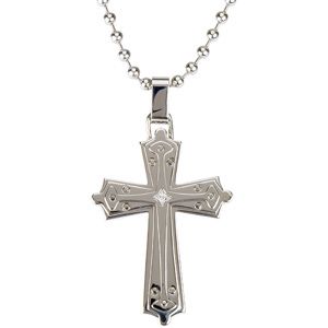 Diamond Cross with 30 inch Bead Chain
