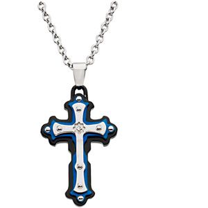 Ion Plated Diamond Cross on an 18