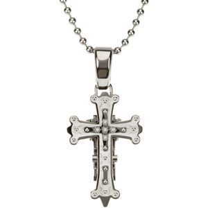 Diamond Cross with 30 inch Bead Chain