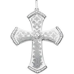 Laser Engraved Diamond Cross